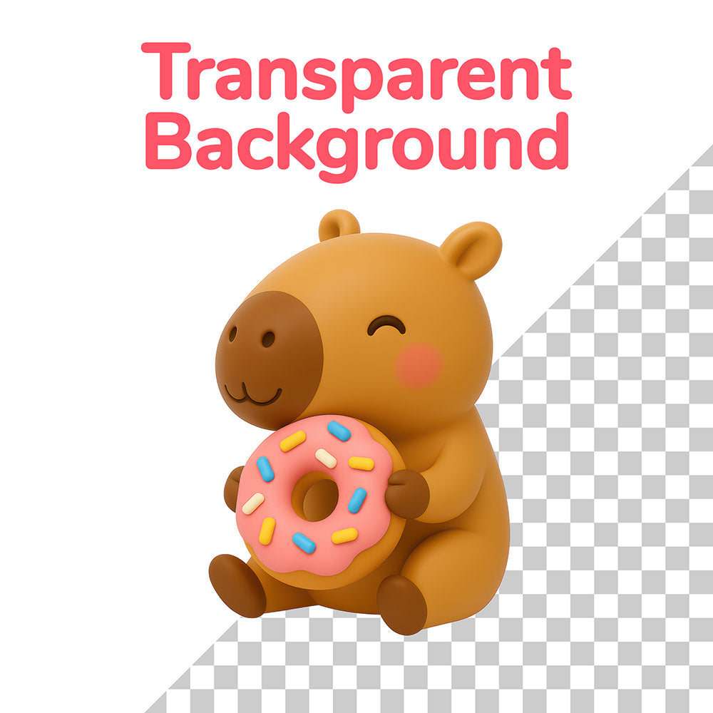40+ Kawaii Capybara PNG Bundle | 3D Clipart & Emotes for Sublimation
