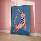 Pink Leopard Cat - Printable Wall Art