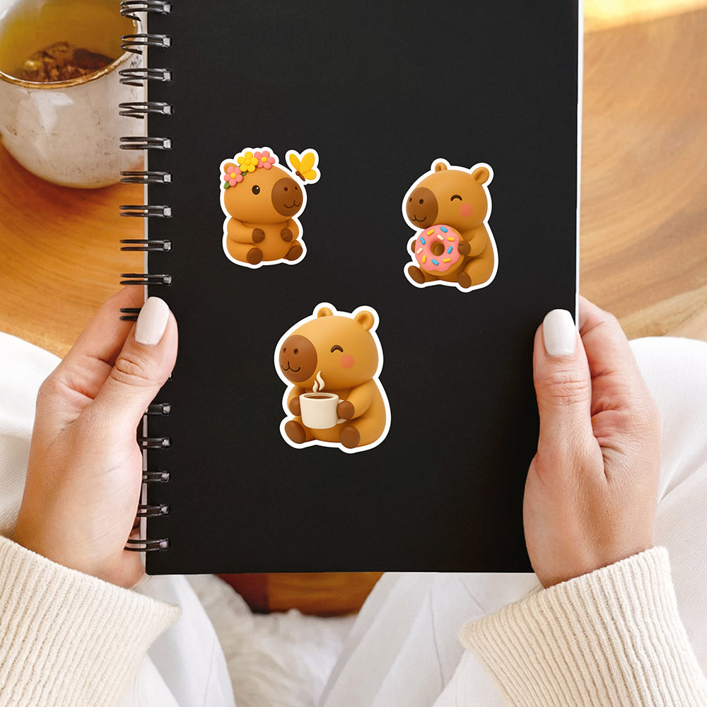40+ Kawaii Capybara PNG Bundle | 3D Clipart & Emotes for Sublimation