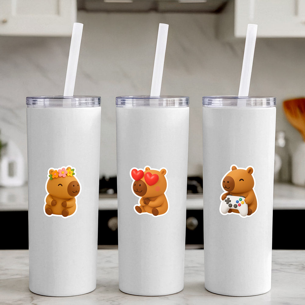 40+ Kawaii Capybara PNG Bundle | 3D Clipart & Emotes for Sublimation