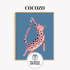 Leopard Print Wall Art — Bold Red Y2K Cheetah Poster (Digital Download)