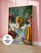 Printable Wall Art — Lioness Bubble Bath Poster