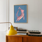 Pink Leopard Cat - Printable Wall Art