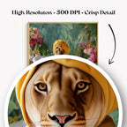 Printable Wall Art — Lioness Bubble Bath Poster