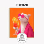 Pink Leopard Cat - Printable Wall Art