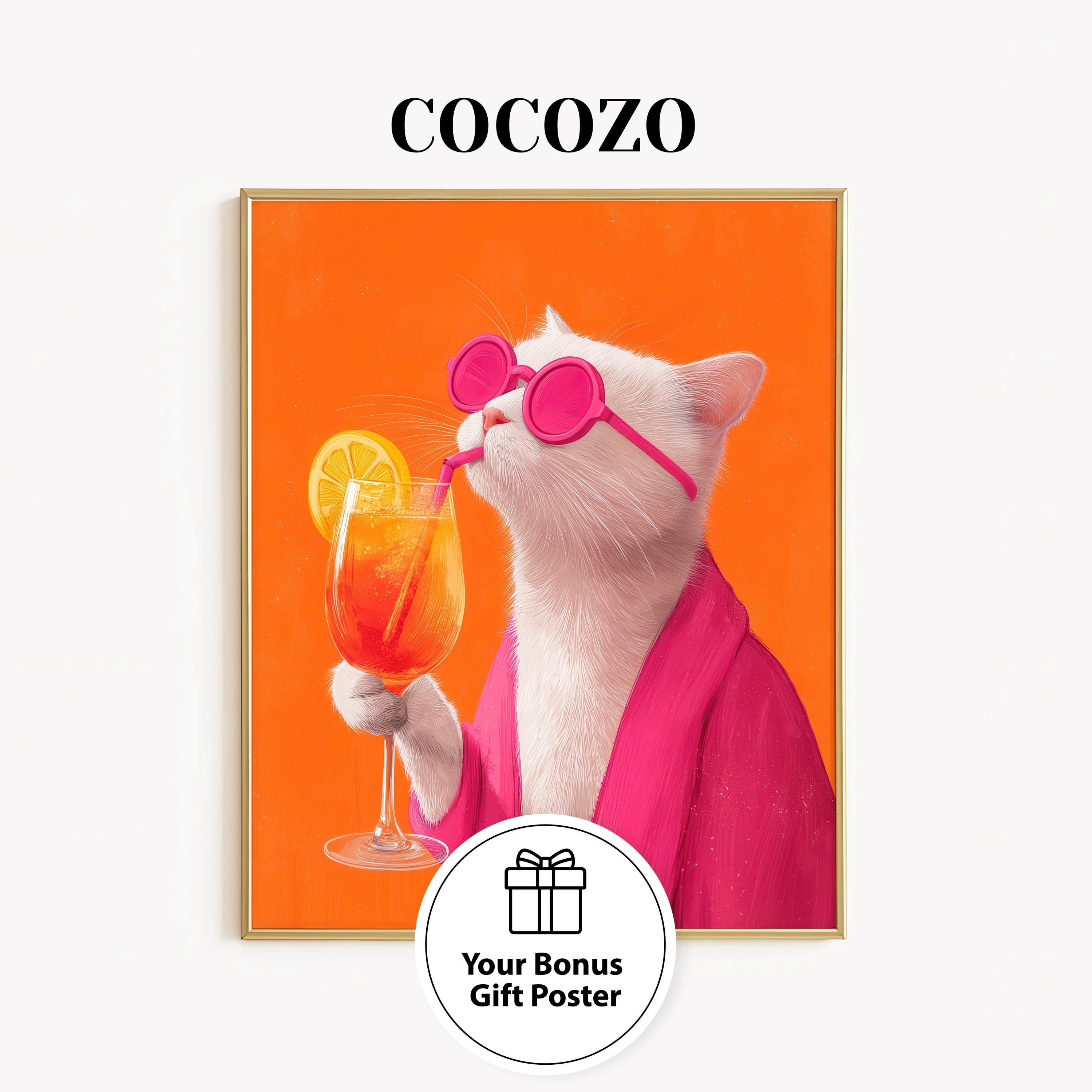 Pink Leopard Cat - Printable Wall Art